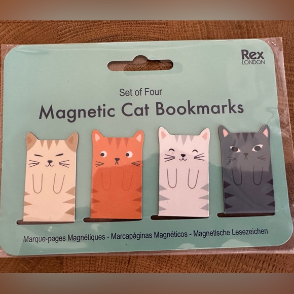 Rex London Magnetic Cat Bookmarks Set of 4.Book lovers. Cat lovers. Kawaii. Cute - Picture 2 of 7
